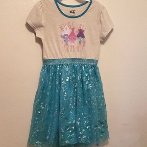 Trolls blue and grey girls dress